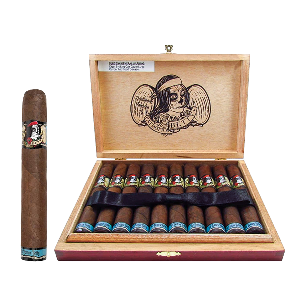 Box of 10 Deadwood Fat Bottom Betty Robusto cigars by Drew Estate