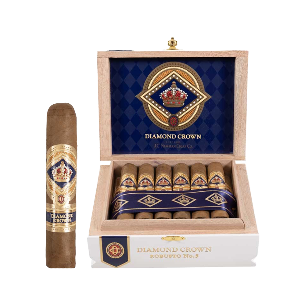 Diamond Crown Classic Robusto No. 5 Natural 4½ × 54 cigar with Connecticut Shade wrapper – Santa Monica Cigars