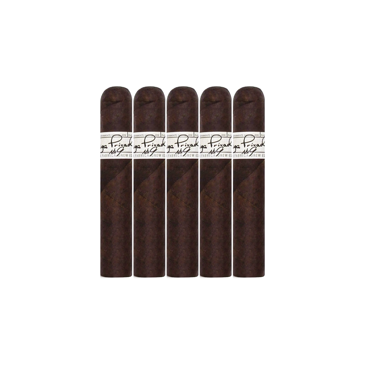 Liga Privada No. 9 Robusto full-bodied premium cigar with dark wrapper displayed inside Santa Monica Cigars humidor
