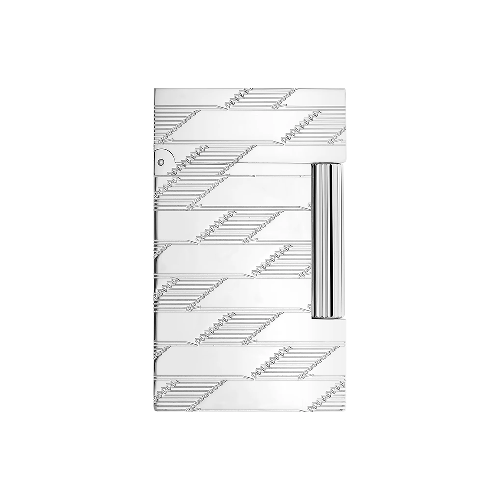 S.T. Dupont Ligne 2 Guilloche Silver Luxury Cigar Lighter