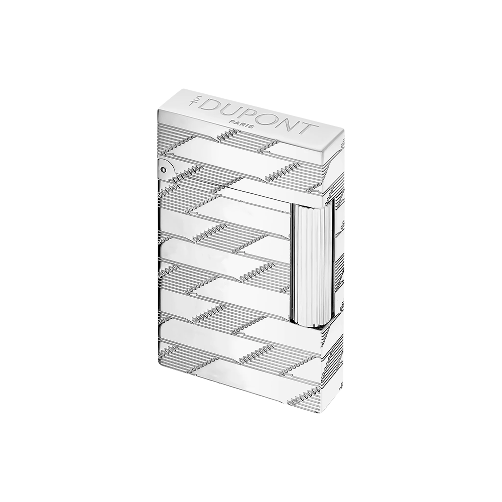 S.T. Dupont Ligne 2 Guilloche Silver Luxury Cigar Lighter