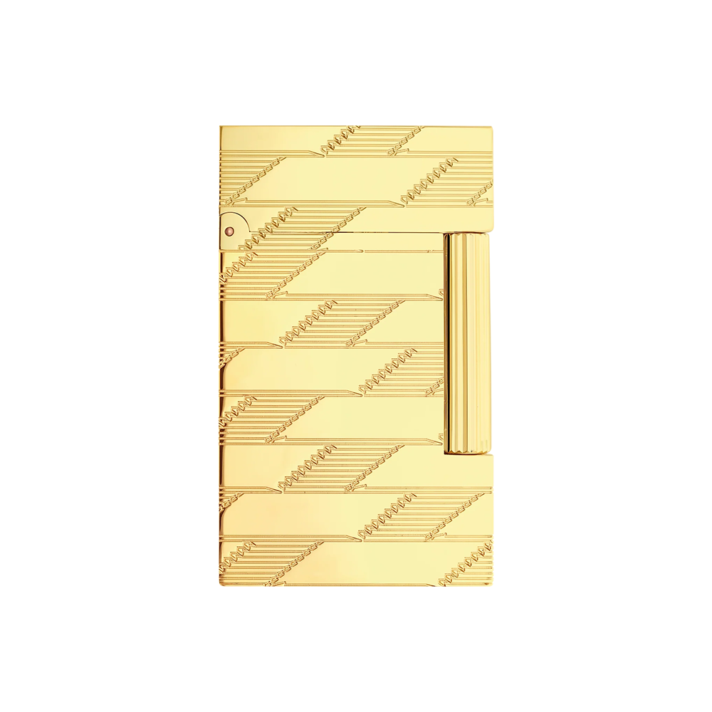 S.T. Dupont Ligne 2 Guilloche Yellow Gold Luxury Cigar Lighter