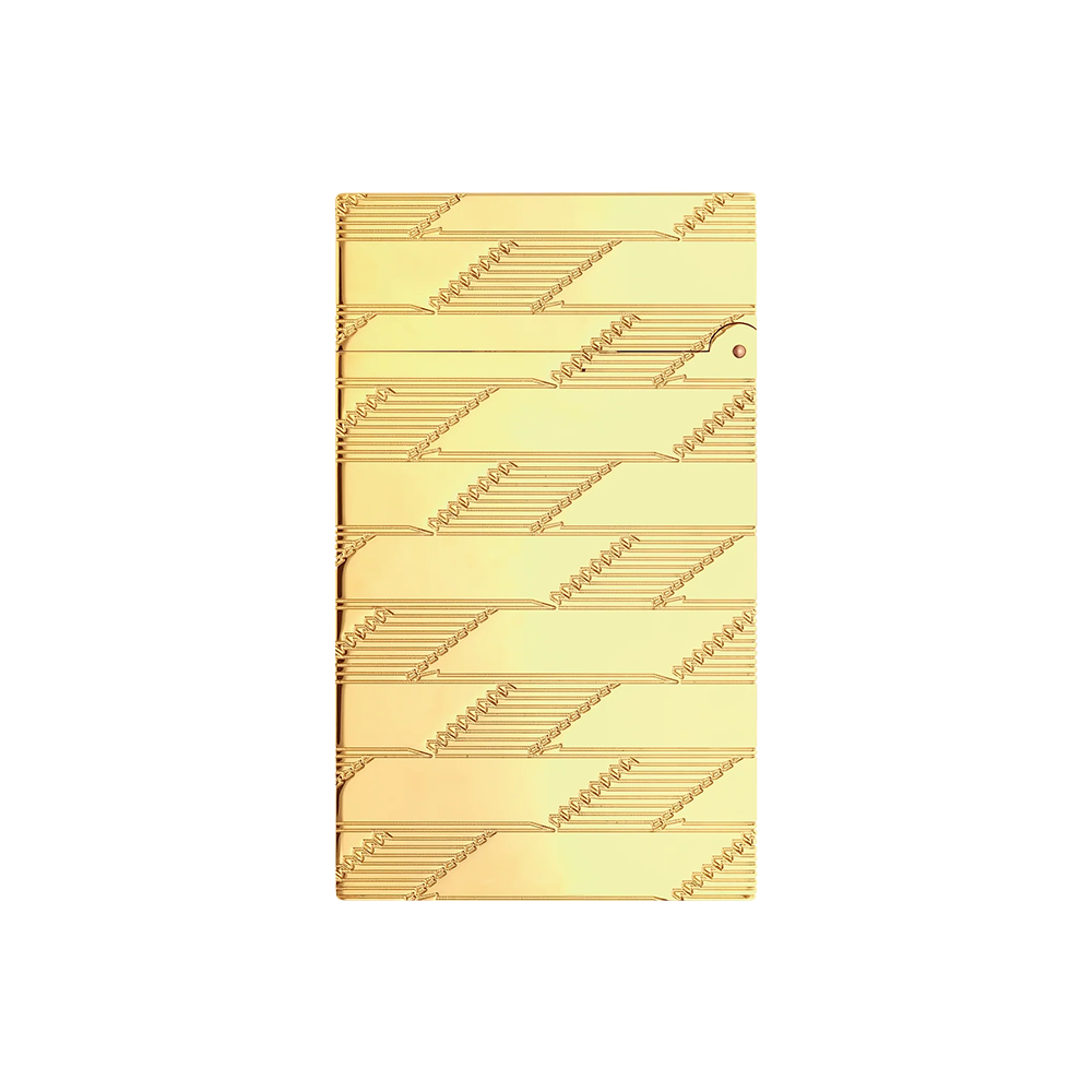 S.T. Dupont Ligne 2 Guilloche Yellow Gold Luxury Cigar Lighter