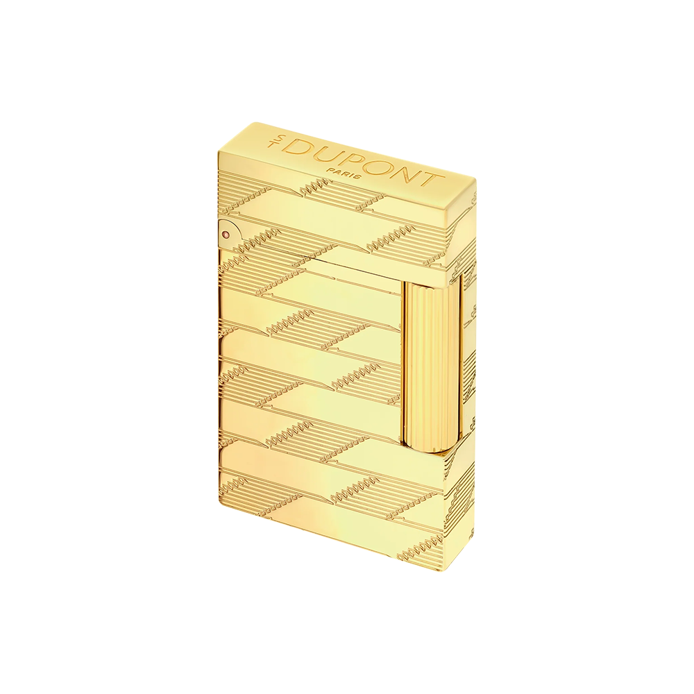 S.T. Dupont Ligne 2 Guilloche Yellow Gold Luxury Cigar Lighter