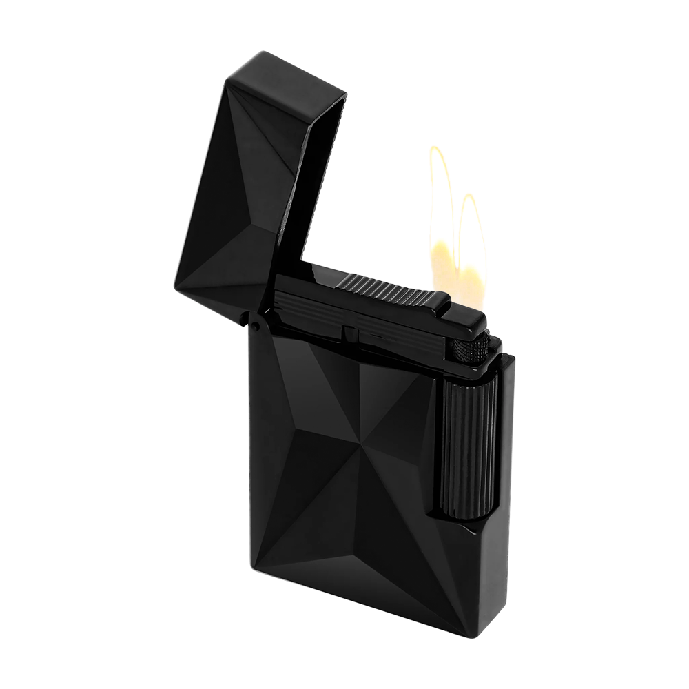 S.T. Dupont Ligne 2 Small Fire X Black Luxury Cigar Lighter with Premium French Craftsmanship
