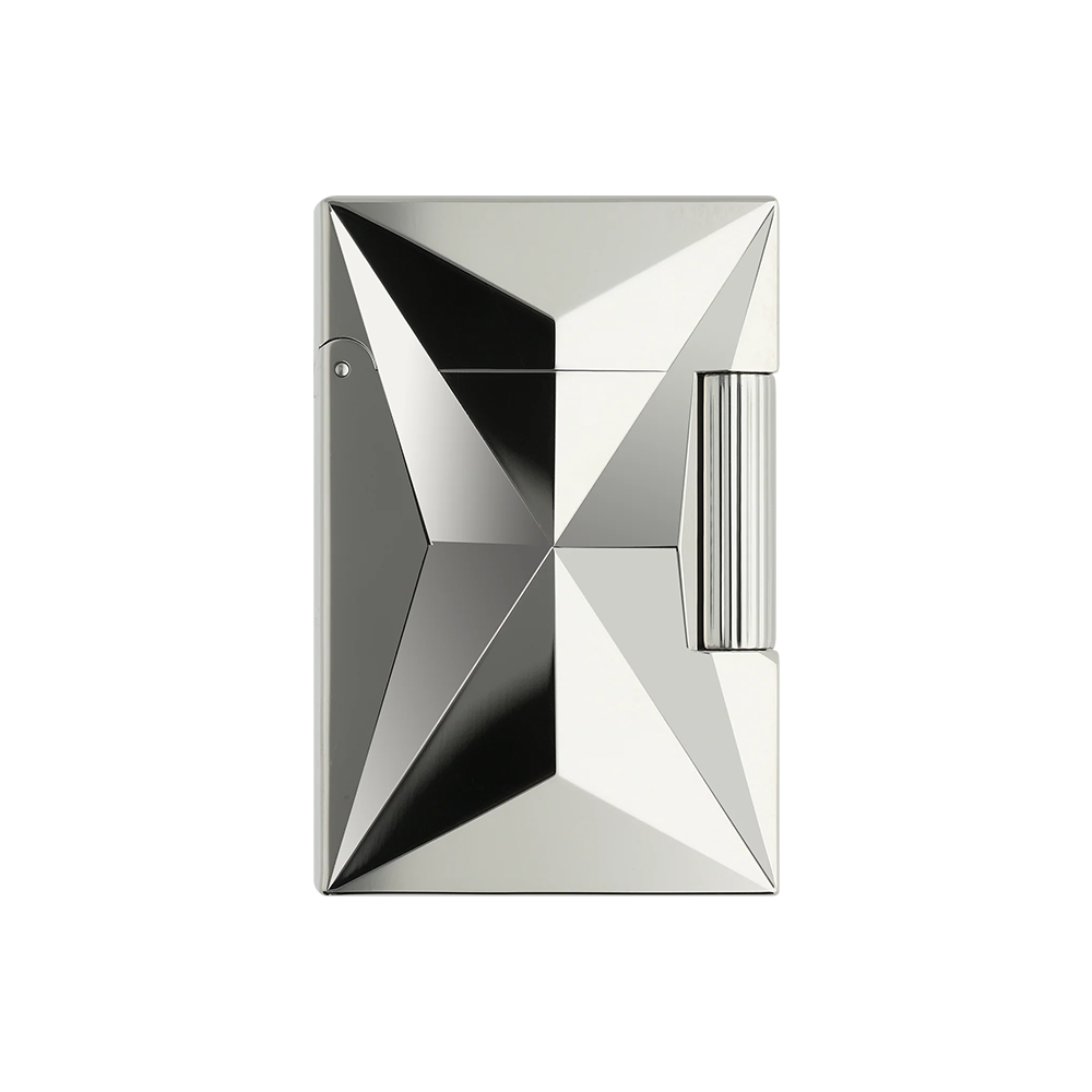 S.T. Dupont Ligne 2 Small Fire X Silver Luxury Cigar Lighter with Premium French Craftsmanship
