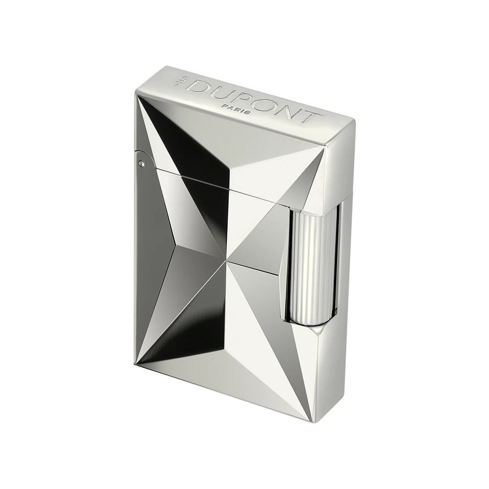 S.T. Dupont Ligne 2 Small Fire X Silver Luxury Cigar Lighter with Premium French Craftsmanship