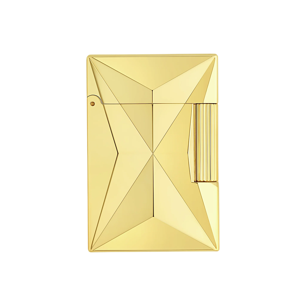 S.T. Dupont Ligne 2 Small Fire X Yellow Gold Luxury Cigar Lighter with Premium French Craftsmanship