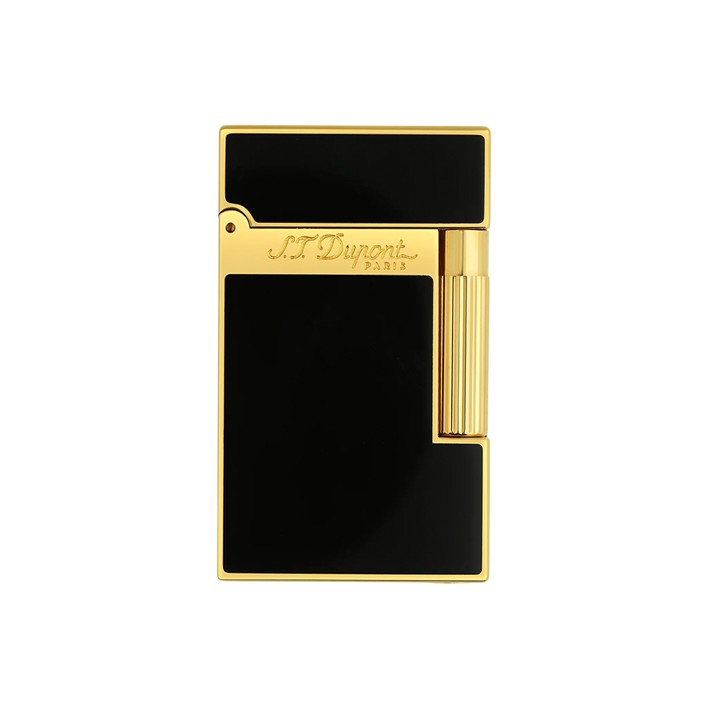 S.T. Dupont Ligne 2 Lacquered Black and Gold Luxury Cigar Lighter