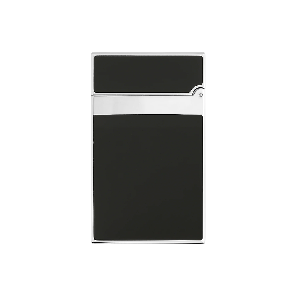 S.T. Dupont Ligne 2 Lacquered Black and Silver Luxury Cigar Lighter