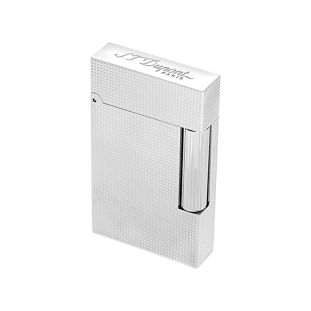 S.T. Dupont Ligne 2 MicroDiamond Head Silver Luxury Cigar Lighter