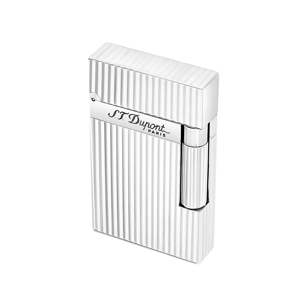 S.T. Dupont Ligne 2 Vertical Lines Silver Luxury Cigar Lighter