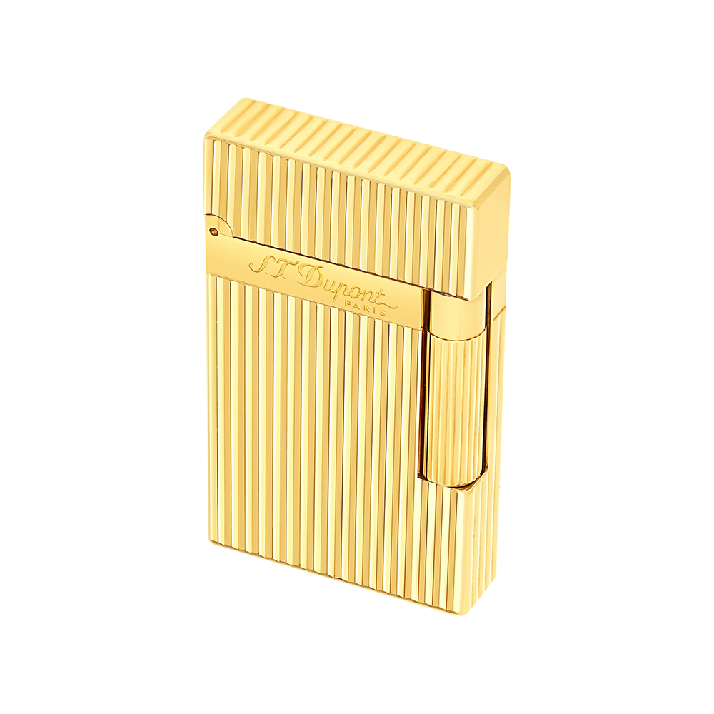 S.T. Dupont Ligne 2 Vertical Lines Yellow Gold Luxury Cigar Lighter