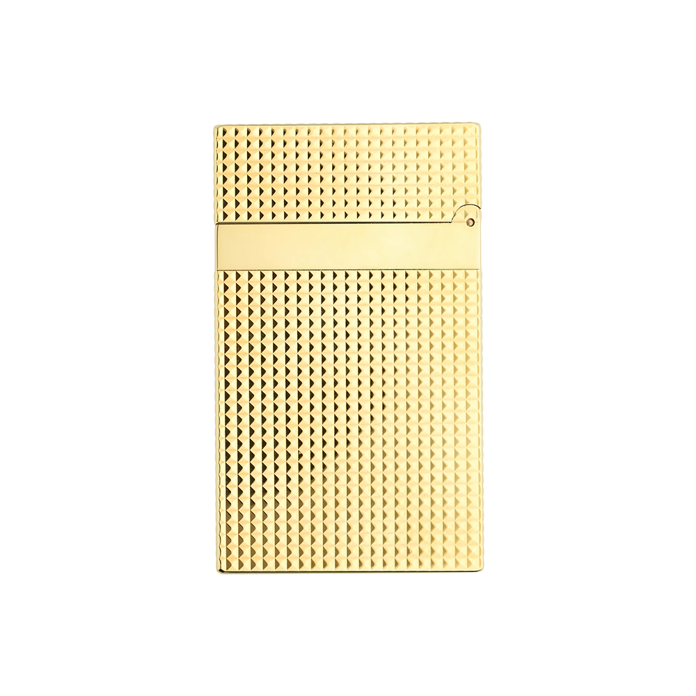 S.T. Dupont Ligne 2 Gold Plated Diamond Head Luxury Cigar Lighter