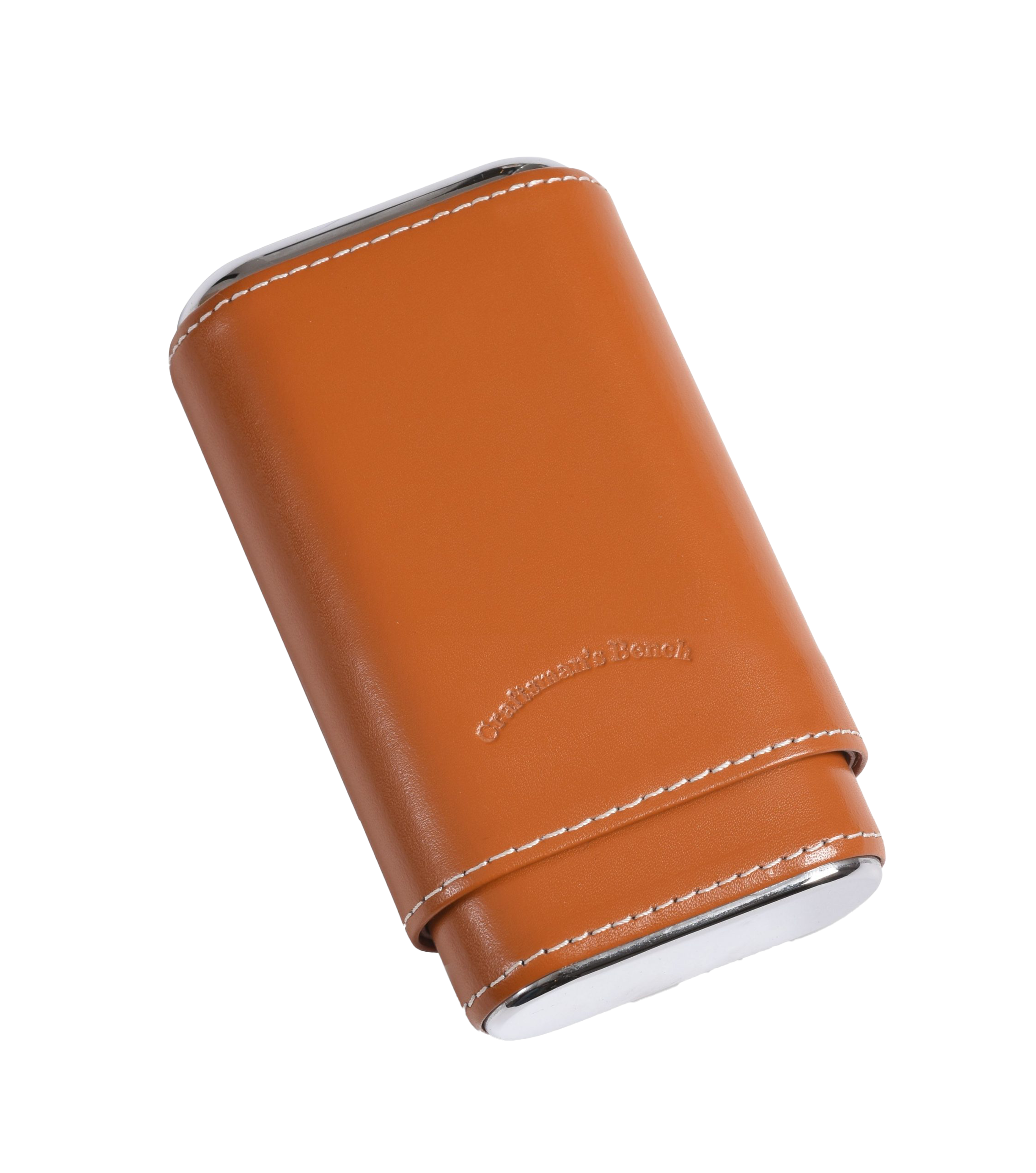 Silver Cigar Case (Tan)