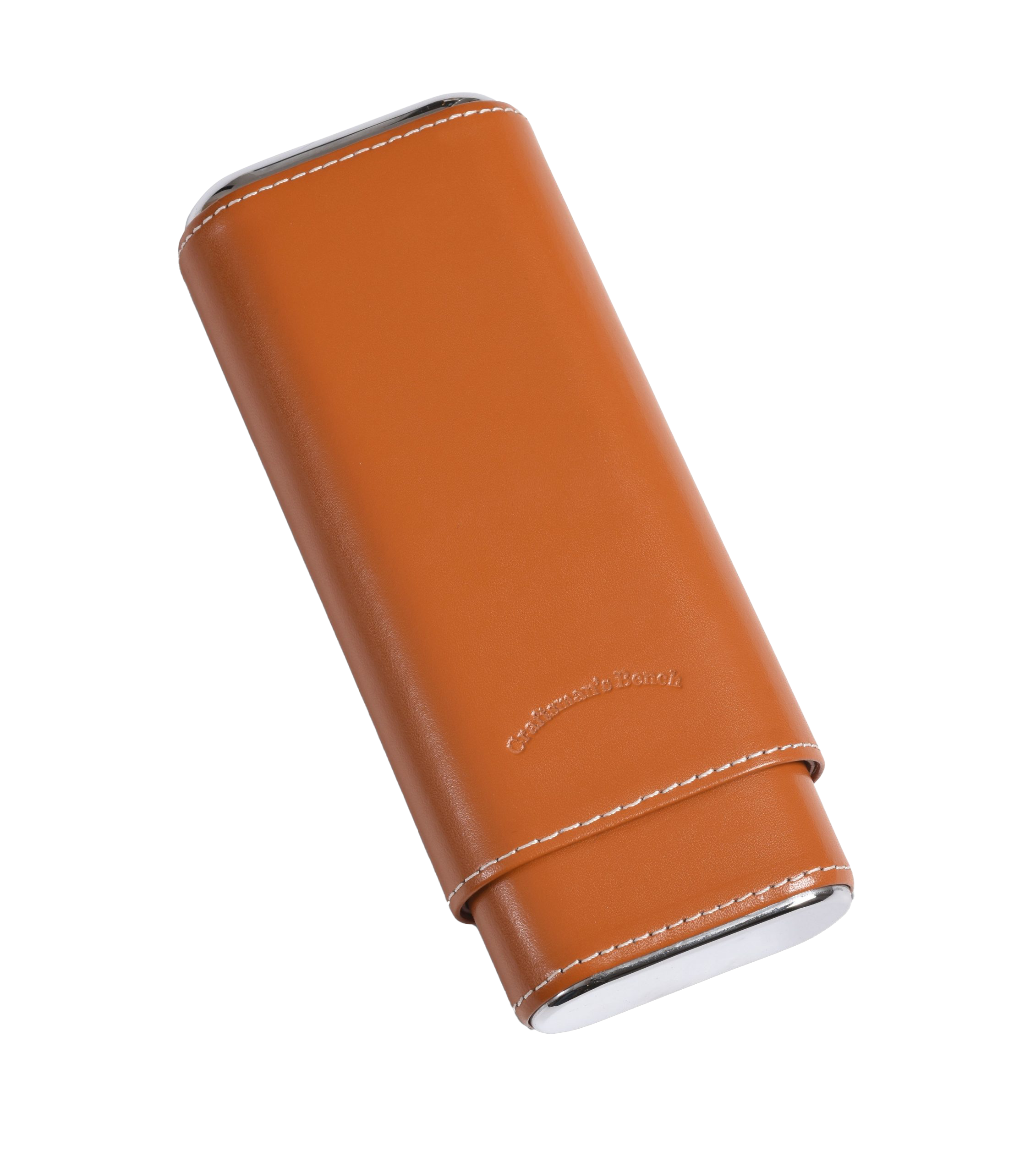 Silver Cigar Case (Tan)