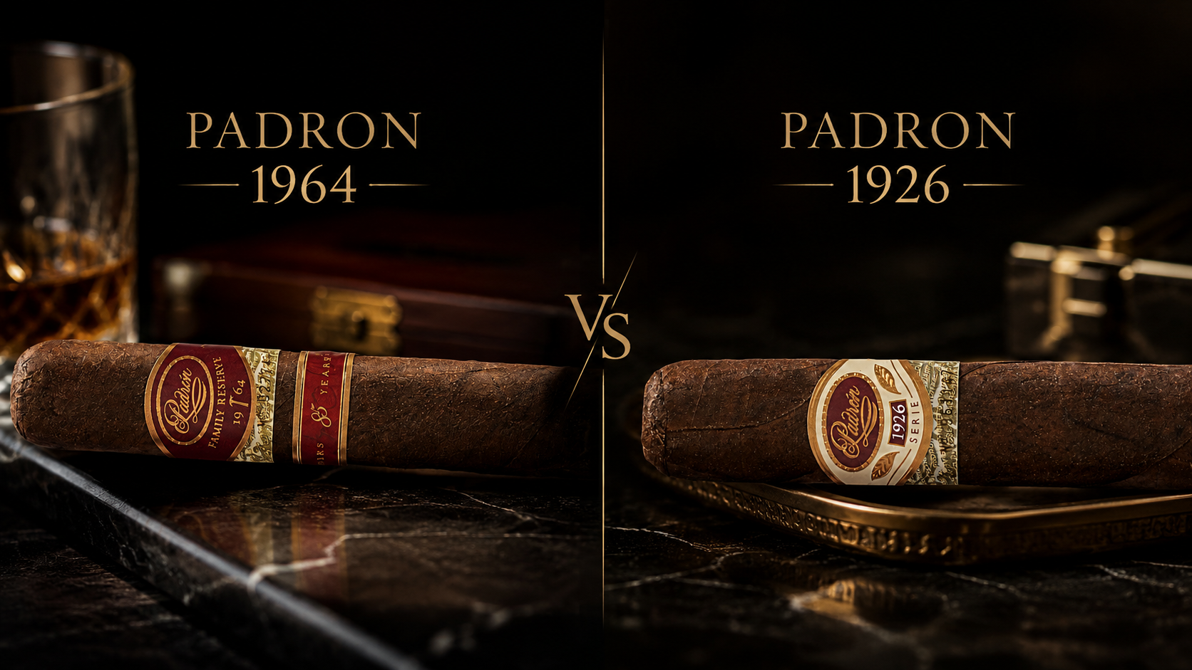 Padron 1964 and 1926 Anniversary Series cigars comparison