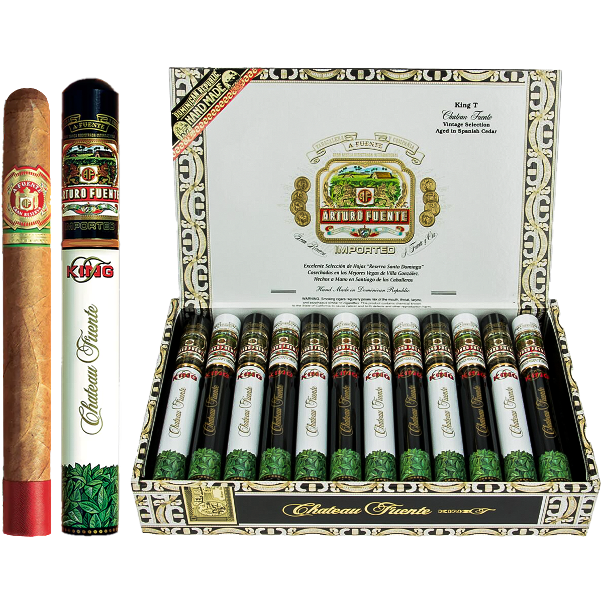 Arturo Fuente Sun Grown Chateau King T Tubes Natural