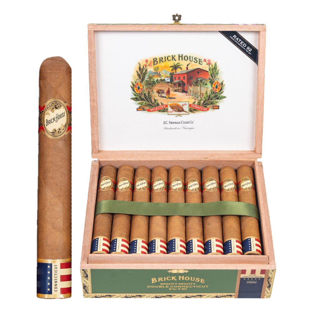 Brick House Double Connecticut Mighty Mighty 6¼ × 60 cigar with Connecticut Shade wrapper – Santa Monica Cigars