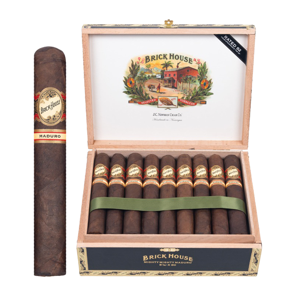 Brick House Mighty Mighty Maduro 6¼ × 60 cigar with dark Brazilian Arapiraca wrapper – Santa Monica Cigars