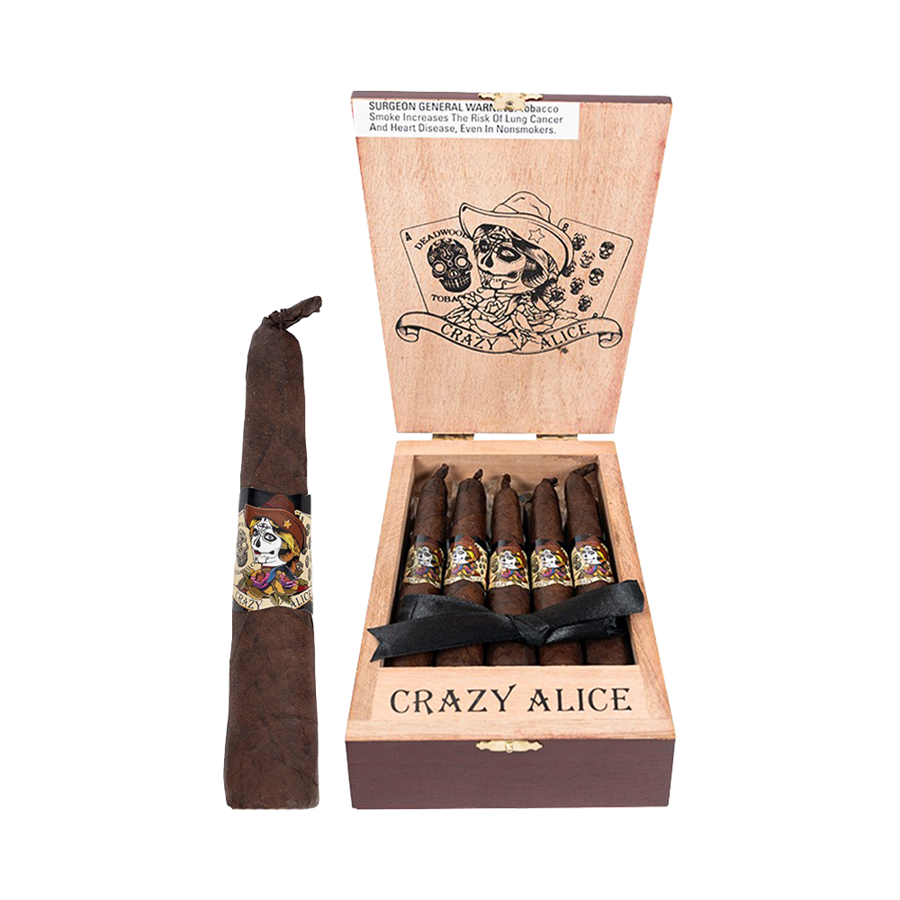 Box of 10 Deadwood Crazy Alice cigars by Drew Estate