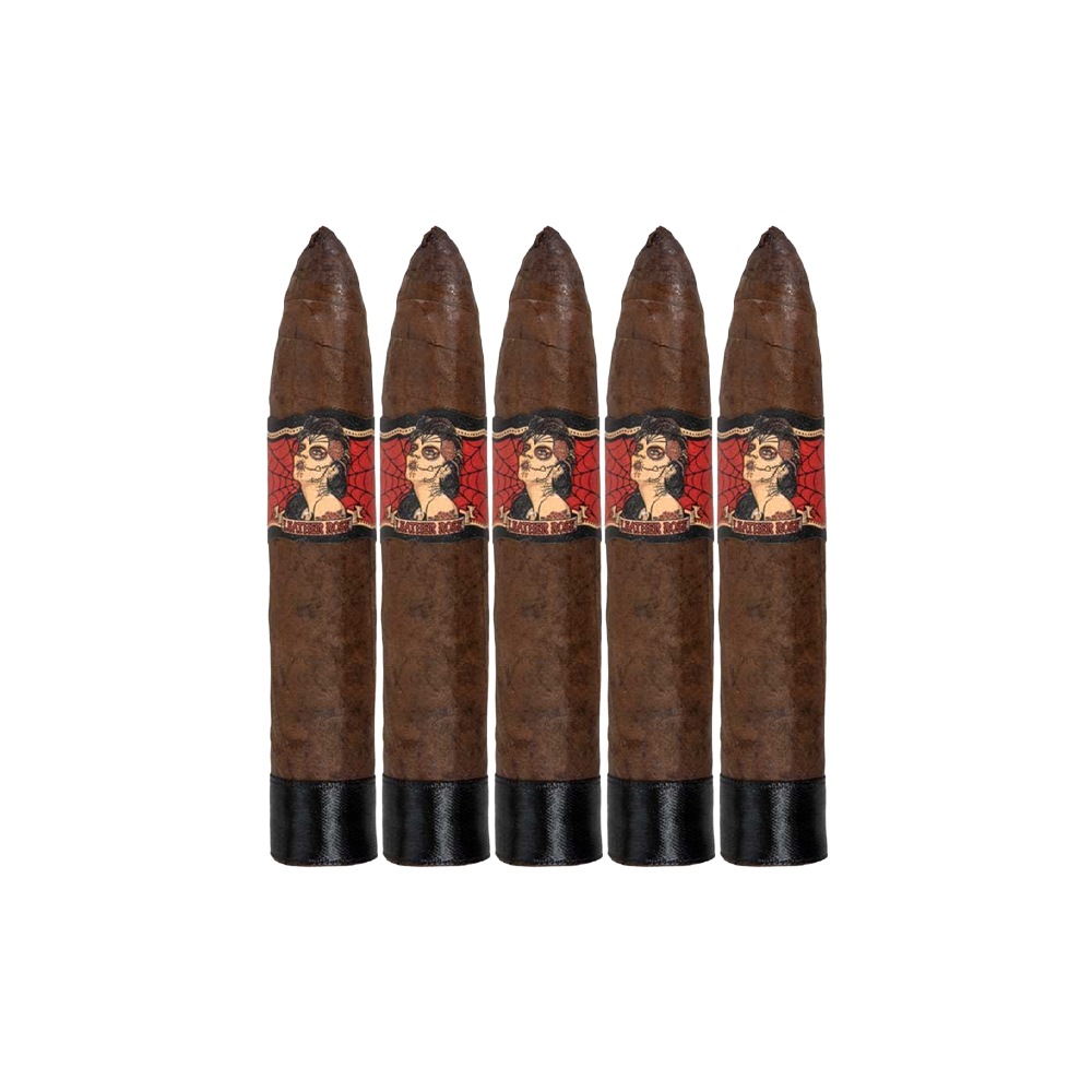 Deadwood Leather Rose Torpedo cigar band detail