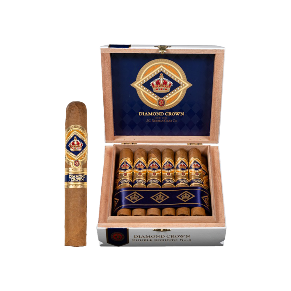 Diamond Crown Classic Double Robusto No. 4 Natural 5½ × 54 cigar with Connecticut Shade wrapper – Santa Monica Cigars