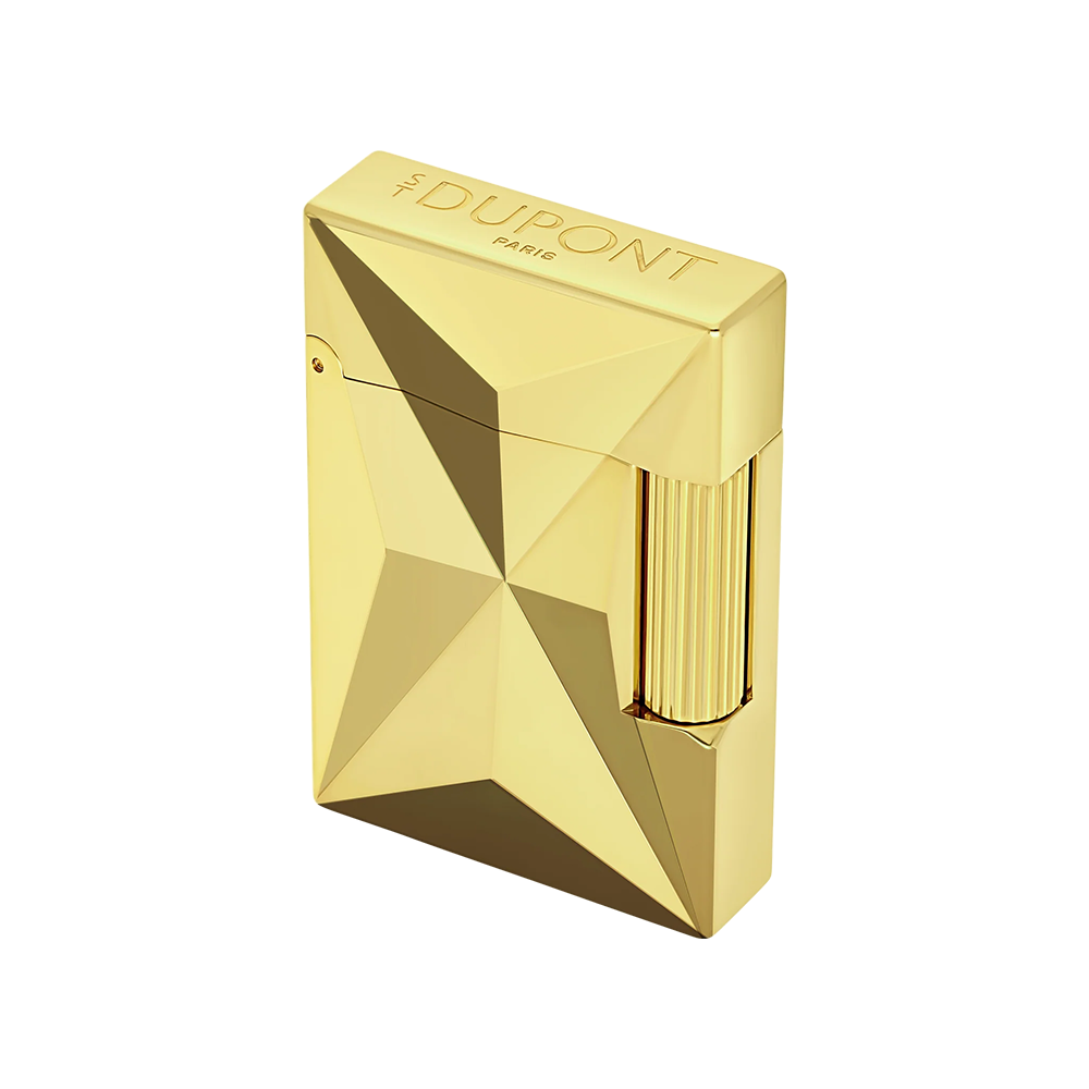 S.T. Dupont Ligne 2 Small Fire X Yellow Gold Luxury Cigar Lighter with Premium French Craftsmanship
