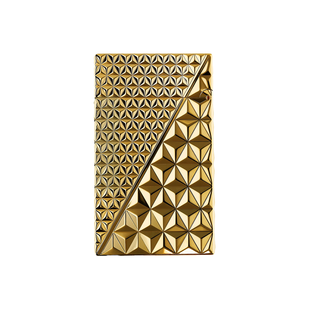 S.T. Dupont Ligne 2 Double Fire X Gold Plated Luxury Cigar Lighter