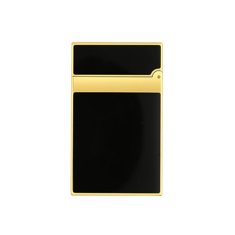 S.T. Dupont Ligne 2 Lacquered Black and Gold Luxury Cigar Lighter