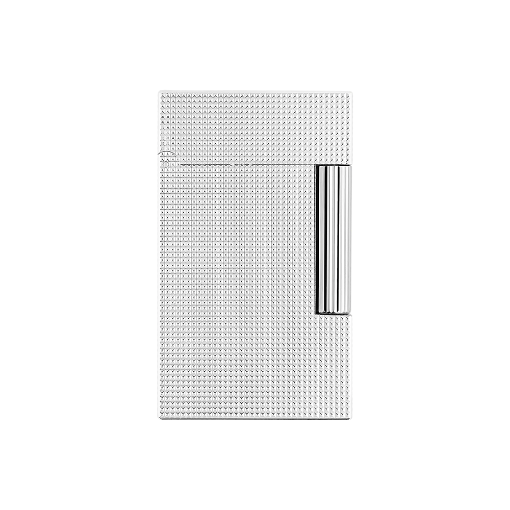 S.T. Dupont Ligne 2 MicroDiamond Head Silver Luxury Cigar Lighter