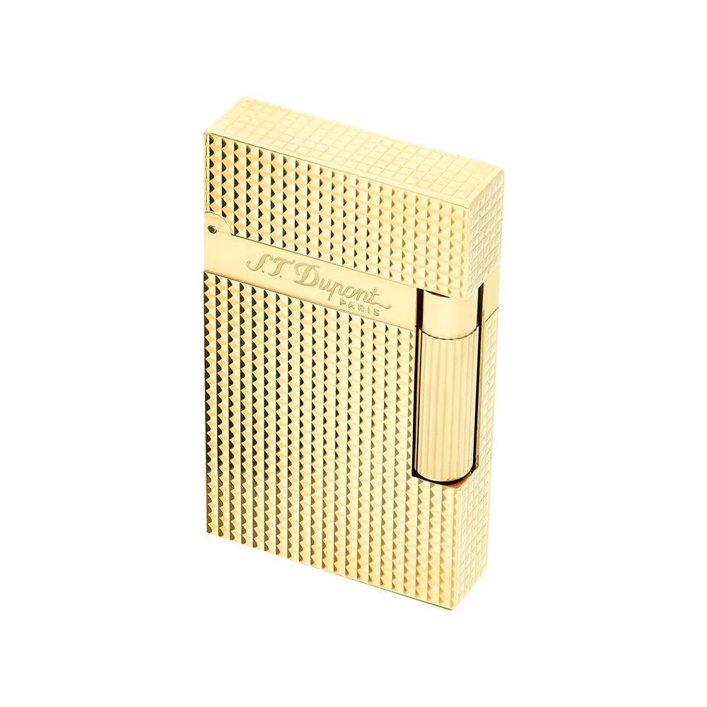 S.T. Dupont Ligne 2 Gold Plated Diamond Head Luxury Cigar Lighter