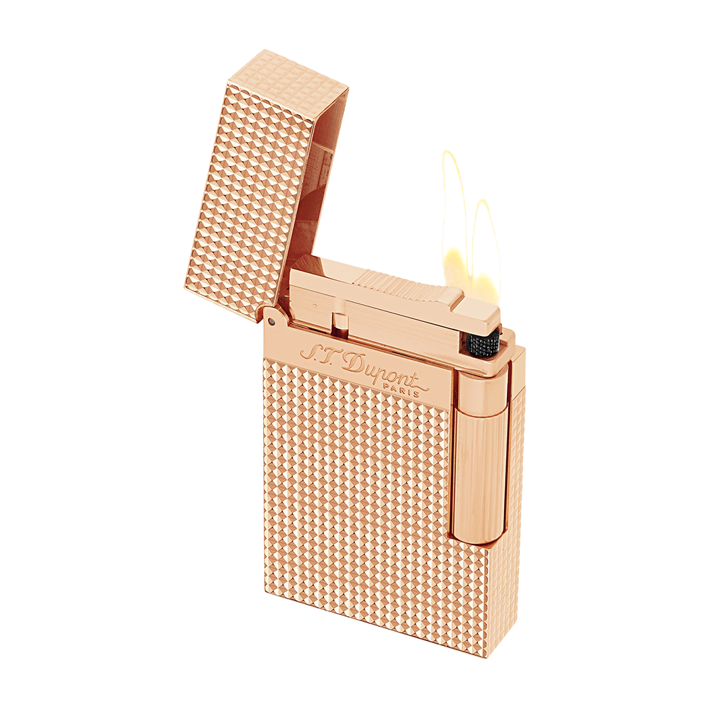 S.T. Dupont Ligne 2 Rose Gold Diamond Head Luxury Cigar Lighter
