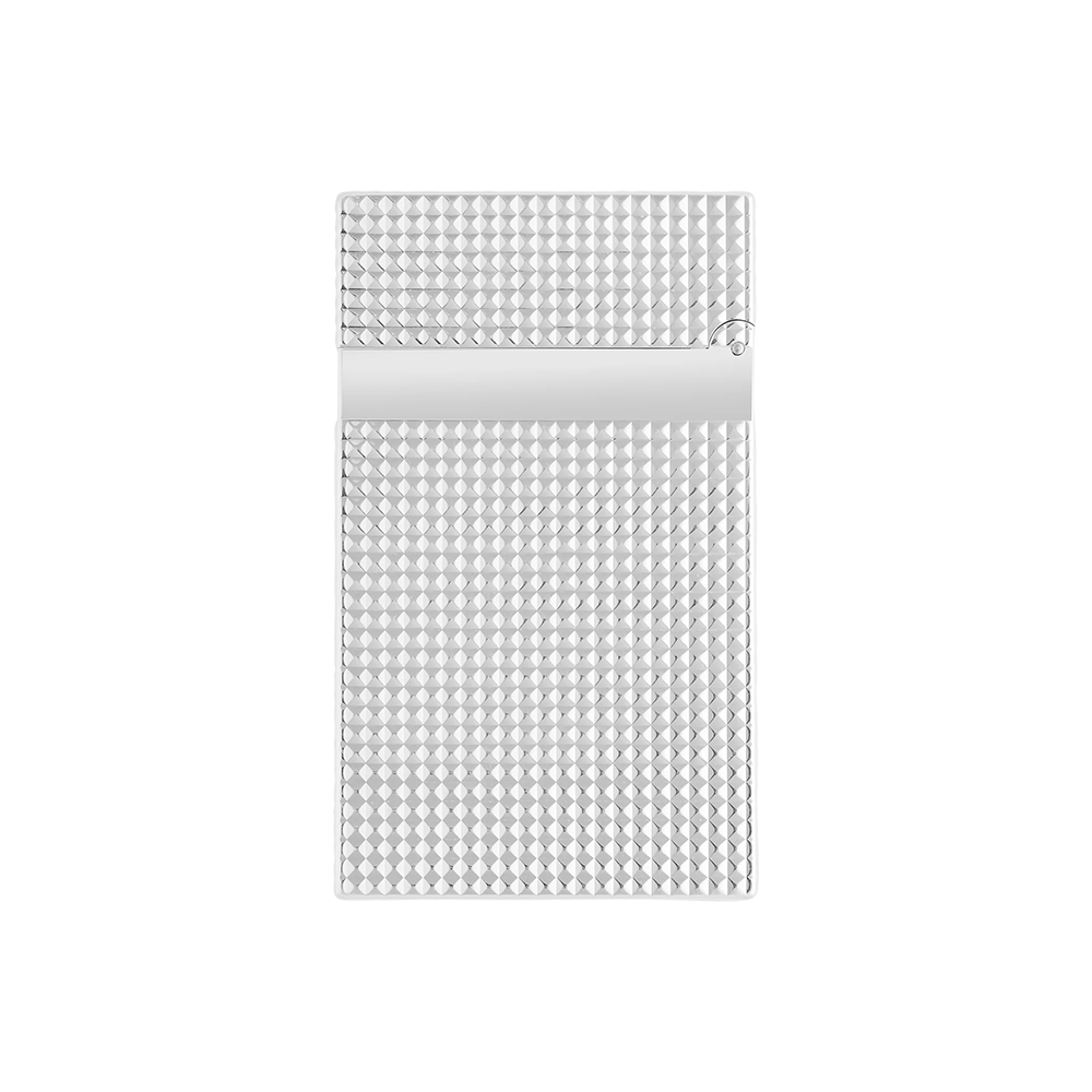 S.T. Dupont Ligne 2 Silver Plated Diamond Head Luxury Cigar Lighter
