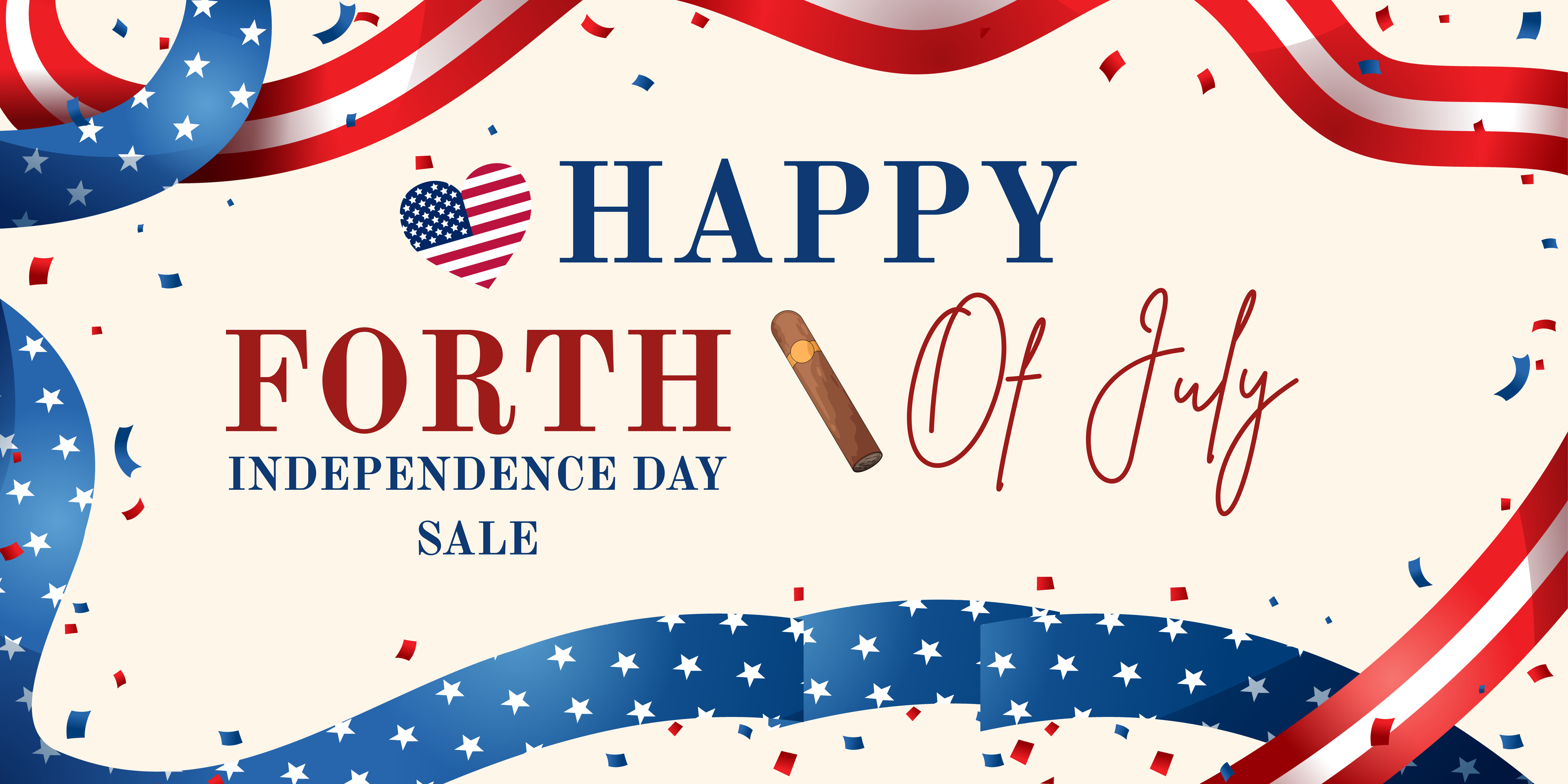 4th of July Sale Banner Website
