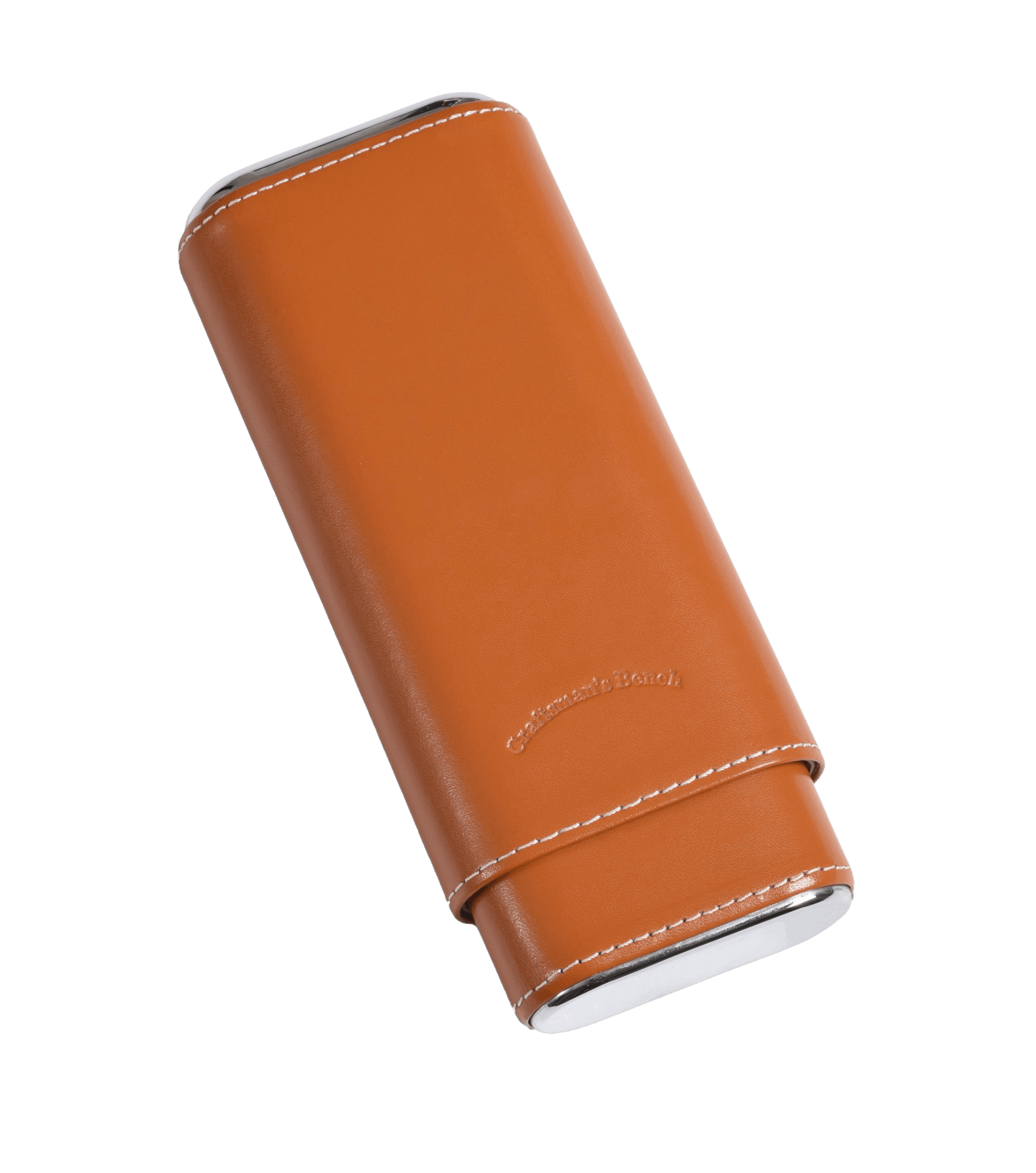 Silver Cigar Case (Tan)